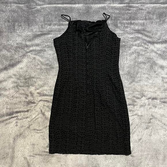 Eyelet body con mini dress - Picture 6 of 7